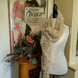 Lorenzo Fur trimmed scarf